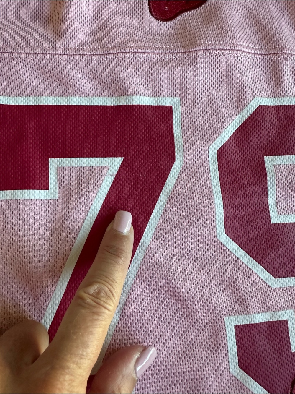 Pink strawberry shortcake Jersey Top with Number 79 SM - Picture 4 of 7